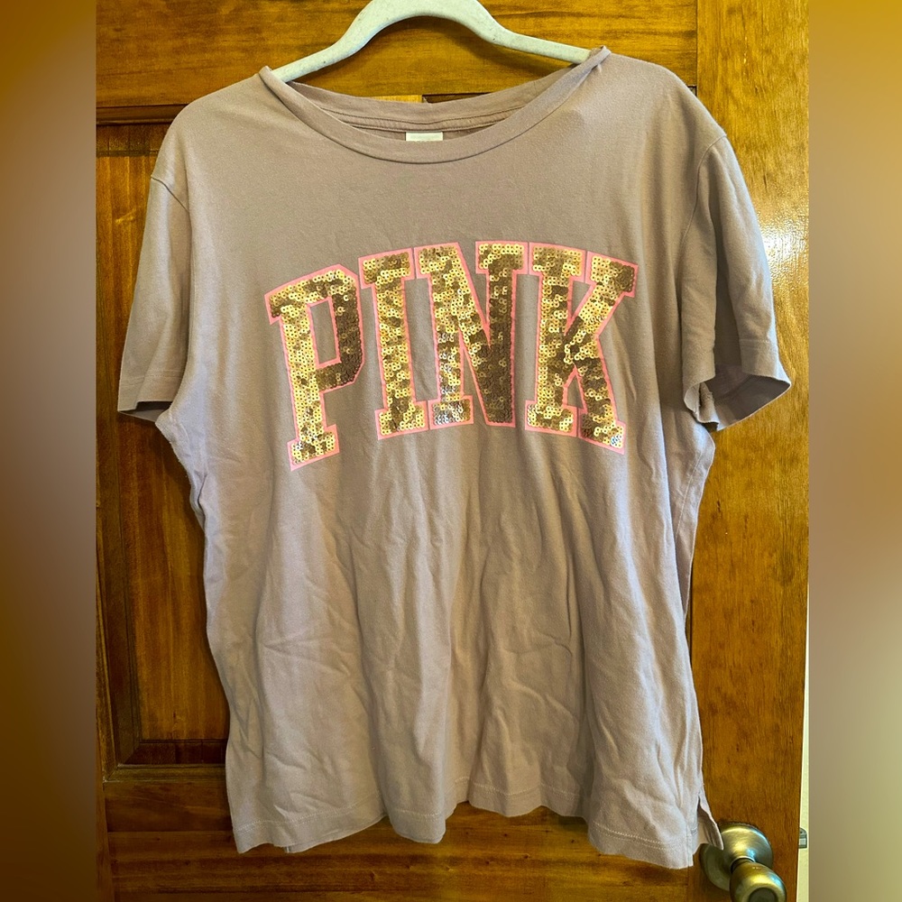 PINK Victoria Secret Oversized Sequin Top | Size Small